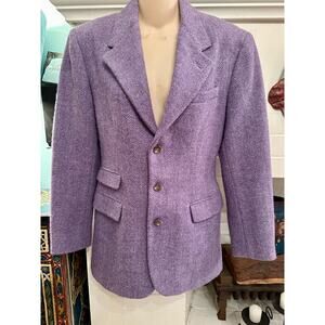 VINTAGE NEVER WORN RALPH LAUREN HARRIS TWEED HERRINGBONE BLAZER HUNTING JACKET
